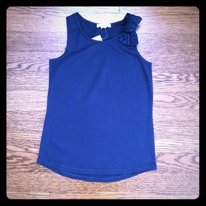 J. Crew Crewcuts girls navy tank with eyelet bow